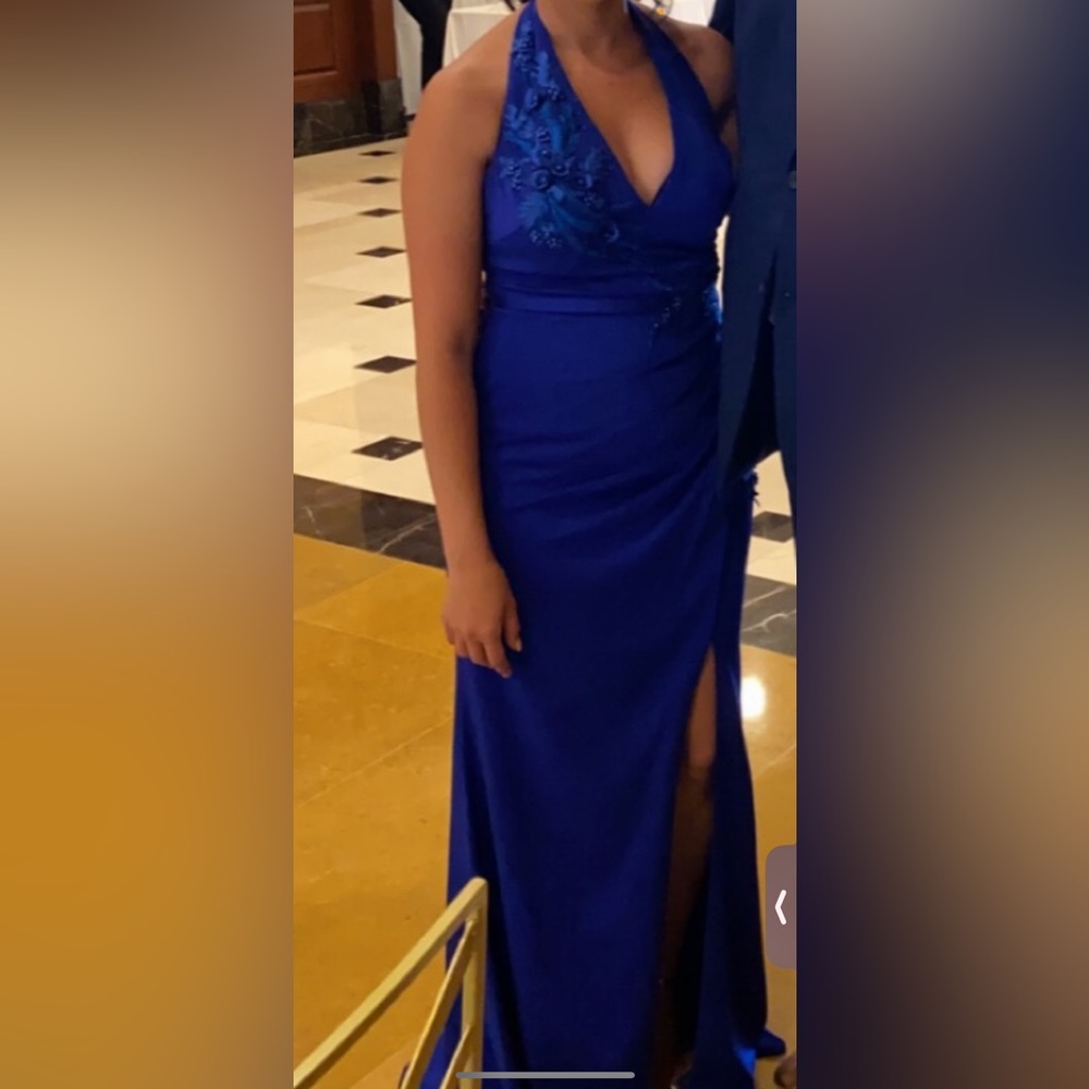 Terani- halter top maxi dress